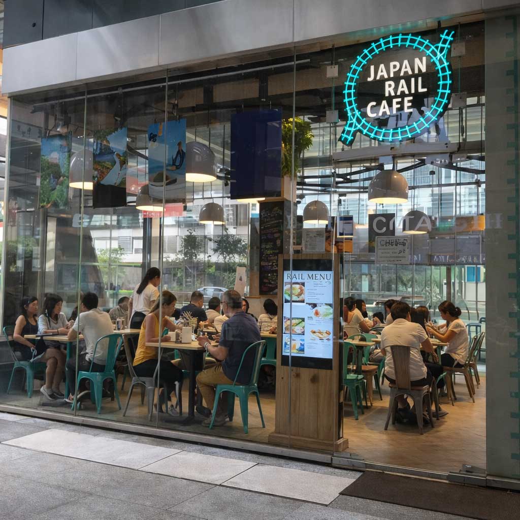 JAPAN RAIL CAFE at Guoco Tower Tanjong Pagar - Matcha An Singapore pickup location for authentic Japanese matcha sweets and tea